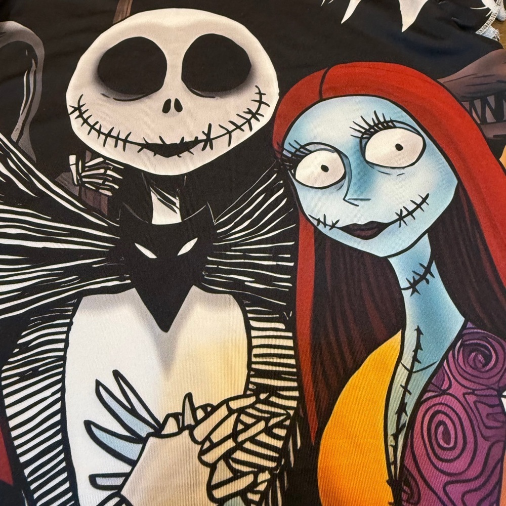 Nightmare Before Christmas Jack & Sally Graphic Night Dress Kids M Pajamas - Picture 3 of 10